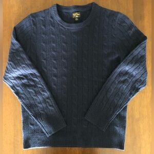 Jcrew 100% cashmere cable crew neck sweater